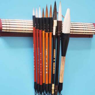 10 stks/set Chinese Kalligrafieborstel Set Wezel haar Tekening Borstel Aquarel Borstel Art Supply Stationair Pen Gordijn