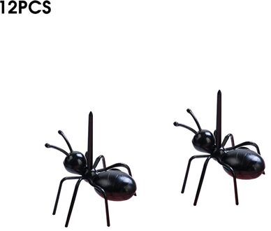 10 stks/set Dier Fruit Vork Mini Cartoon Kinderen Snack Cake Dessert Fruit Selectie Tandenstoker Lunchbox Party Decoratie Ant 12stk