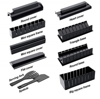 10 Stks/set Diy Sushi Maken Kit Roll Sushi Maker Rice Roll Mold Keuken Sushi Gereedschap Japanse Sushi Koken Gereedschap Keuken gereedschap 10stk