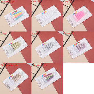 10 Stks/set Draad Kleur Verjaardag Kaarsen Met Stand Cake Kaars Event Party Benodigdheden Bruiloft Decoratie Kaars Levert willekeurig kleur