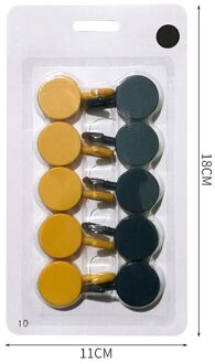 10 Stks/set Effen Kleur Haak Gratis Ponsen Gemonteerd Muur Haak Haken Decoratieve Hanger Kleren Zonder Trace Nagel