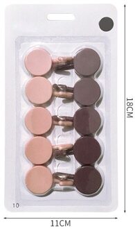 10 Stks/set Effen Kleur Haak Gratis Ponsen Gemonteerd Muur Haak Haken Decoratieve Hanger Kleren Zonder Trace Nagel