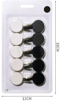 10 Stks/set Effen Kleur Haak Gratis Ponsen Gemonteerd Muur Haak Haken Decoratieve Hanger Kleren Zonder Trace Nagel