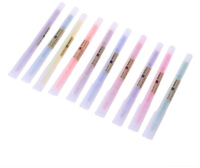 10 Stks/set Fluorescerende Pen Milde Liner Markeerstift Gekleurde Marker Pen School Student Briefpapier