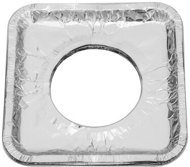 10 Stks/set Gasfornuis Protector Fornuis Cover Liner Schoon Mat Pad Keuken Gasfornuis Gasfornuis Protector Keuken Accessoires Zilver