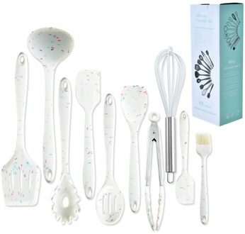 10 Stks/set Hittebestendige Siliconen Pannenset Anti-aanbak Koken Gereedschap Keuken Bakken Tool Kit Keukengerei Accessoires