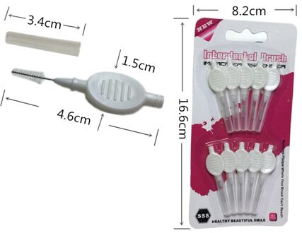 10 Stks/set Interdentale Borstel Bezem Hoofd Dental Floss Tanden Reinigen Mondhygiëne Mondzorg Gereedschap WH998