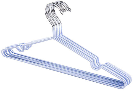10 Stks/set Kinderen Volwassen Antislip Metalen Overhemd Broek Haak Hangers Kleerhanger Kleding Droogrekken Accessoires Wasserij Opslag nordic blauw