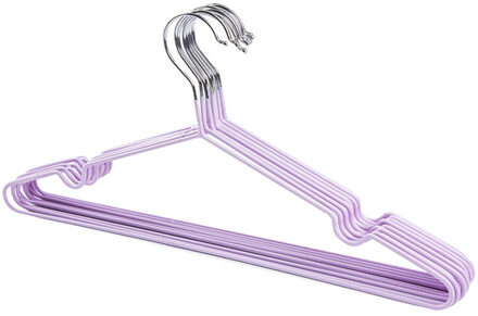 10 Stks/set Kinderen Volwassen Antislip Metalen Overhemd Broek Haak Hangers Kleerhanger Kleding Droogrekken Accessoires Wasserij Opslag nordic paars