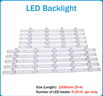 10 Stks/set Led Backlight Strip Vervanging Voor Lg 50LB650V Innotek Drt 3.0 50 Een B 6916L 1736A 1735A 1978A 1979A LC500DUE