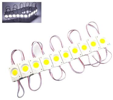 10 Stks/set Led Cob Module 2.4W 12V Dc Reclame Licht Module Led Licht Licht Woord Cob Box Bron teken Strip K8C4 wit