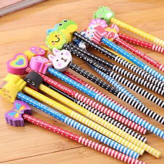 10 Stks/set Leuke Cartoon Kawaii Korea Novelty Standaard Potloden For Kids Kinderen Briefpapier Schoolbenodigdheden