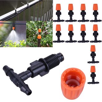 10 Stks/set Micro Drip Irrigatie Verneveling Nozzle Water Control Spuit Plant Self Watering Tuinslang Sprinklers Nozzles