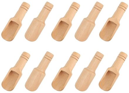 10 Stks/set Mini Zout Lepels Houten Koffie Thee Scoops Honing Koffie Kruiderij Zout Suiker Thee Lepel Keukengerei