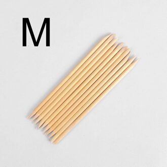 10 Stks/set Nail Art Cuticle Pusher Oranje Houten Stok Sticks Cuticle Pusher Remover Manicure Pedicure Care M 10stk