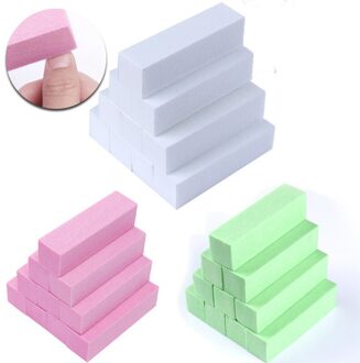 10 Stks/set Nail Art Schuren Spons Buffer Blok Vingernagel Slijpen Polijsten Nagelvijlen Manicure Pedicure Tool Diy Home 7 Kleur geel-10stk