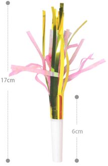 10 Stks/set Partij Klapband Fluitjes Grappige Fluitjes Kids Verjaardagsfeestje Supplies Papier Kwastje Blazen Draak Juichen Rekwisieten Roze
