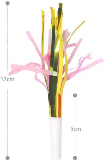 10 Stks/set Partij Klapband Fluitjes Grappige Fluitjes Kids Verjaardagsfeestje Supplies Papier Kwastje Blazen Draak Juichen Rekwisieten Roze