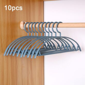 10 Stks/set Plastic Volwassen Hanger Antislip Kleding Broek Trui Jas Droogrek Balkon Outdoor Droogrek Closet Organizer blauw