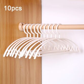 10 Stks/set Plastic Volwassen Hanger Antislip Kleding Broek Trui Jas Droogrek Balkon Outdoor Droogrek Closet Organizer wit