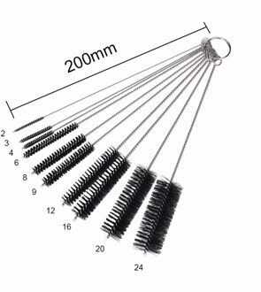 10 Stks/set Rvs Theepot Nozzle Clean Tool Baby Fles Test Tube Cleaning Borstels Voor Laboratorium Benodigdheden