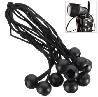 10 Stks/set Zware Bal Hoofd Bungee Cord Tarp Luifel Vastsjorpunten Strap-Zwart Camping Wandelen Tent Accessoires