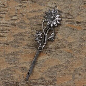 10 stks Vintage Zon Bloem Haar Sieraden Charm Vrouwen Hairclip Haarspeld Woord Map Hairclips Haarspeldjes Retro Haar Dragen Voor Vrouwelijke geweer zwart