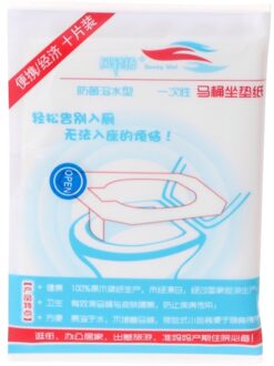 10 Stks/zak Wegwerp Toilet Seat Cover Mat 100% Waterdichte Wc-papier Pad 62KC