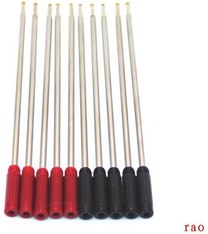 10 stks Zwart en Rood balpen Refill Nib Medium