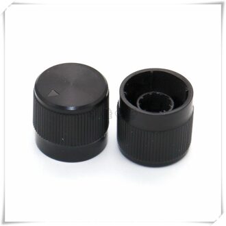 10 Stuk 14Mm * 13Mm Zwart Plastic/Zilver Plating Knop Cap Bloem As Potentiometer Knop Cap