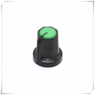 10 Stuk 15Mm * 16.5Mm Twee-Kleur Plastic Knop Cap Bloem As Potentiometer Codeerschakelaar Knop groen