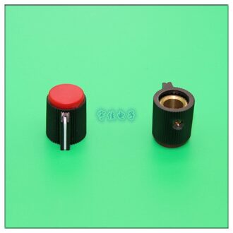 10 Stuk KNP-13-6.0 Potentiometer Bakeliet Plastic Koperen Kern Twee-Kleur Knop Draaischakelaar Panel Aanpassing Cap Ronde As 6mm