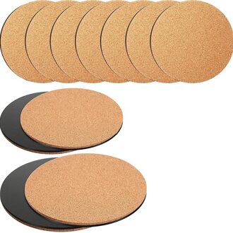 10 Stukken Kurk Plant Plastic Mat Ronde Absorberende Kurk Mat Ronde Plaat Pad Tafel Plant Kurk Boord Pads Voor Tuinieren