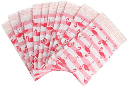 10 Stuks 125X180Mm Flamingo Enveloppen Bag Gewatteerde Mailing Bag Self Verpakking Tassen Bruikbare Ruimte Teal poly Bubble Mailer