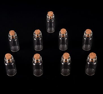 10 Stuks 16X35Mm Wens Flessen Kerstcadeaus Tiny Kleine Lege Clear Cork Flessen Flesjes Voor Bruiloft Decoratie