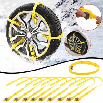 10 Stuks 175-285Cm Universial Auto Sneeuwkettingen Wheel Tyre Sneeuwkettingen Winter Gebruik Tpu nylon Rundvlees Pees Off-Road Voertuig 10stk