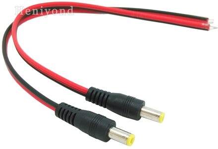 10 stuks 2.1x5.5mm Mannelijke plug 12V DC Power Pigtail kabel jack voor Cctv Camera connector