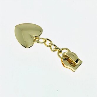 10 Stuks 20*19 Mm Direct Selling Bagage Accessoires Pull Tabs Dunne Hartvormige Metalen Zinklegering Rits sliders Sluiting licht goud