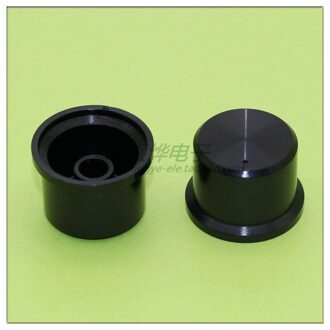 10 Stuks 24.5Mm * 17Mm Zwart Plastic Potentiometer Knop Hoed Eindversterker Panel Knop Bloem As Binnenste Gat 6Mm