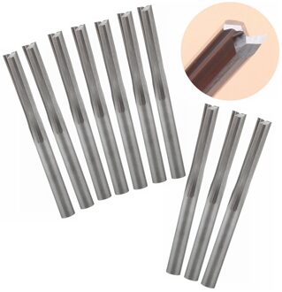 10 stuks 3.175mm 22 mm twee fluiten straight slot frees CNC twee dimensie knipgereedschap frees