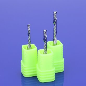10 stuks 3.175x12mm AAASingle Fluit Spiral Cutter CNC End Mill Carbide router bit Voor Acryl PVC MDF frees