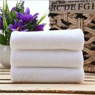 10 Stuks 30X70Cm Vierkante Washandje Microfiber Strand Handdoeken Absorberende Drogen Gezicht Wassen Douche Witte Handdoek