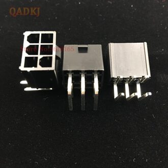 10 stuks 4.2mm 6 Pin Header Mannelijke Pin 0.165 "Computer Grafische kaart GPU PCI-E PCIe Power connector Rechts hoek Door Gat PCB