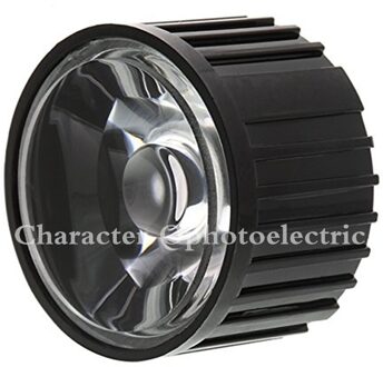 10 stuks 5/8/15/25/30/45/60/90/120 graden LED Lens Met Zwarte Houder Voor 1W 3W 5W High Power LED Lamp Licht 30 degreesn