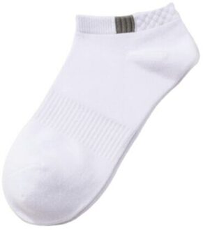 10 Stuks = 5 Paar/partij Zomer Katoen Man Korte Sokken Mode Ademend Boot Sokken Comfortabele Casual Sokken Mannelijke Witte E 5pairs