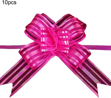 10 Stuks 50Mm Pull Boog Multicolor Elegante Organza Duurzaam Diy Strik Voor Party Lint Boog Box decoratie Roze