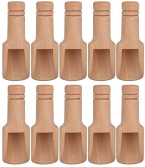 10 stuks 75x25mm Natuurlijke Hout Kleine Badzout Scoop Onvoltooide Ongeverfd Houten Zout Suiker Kruiden Scoops