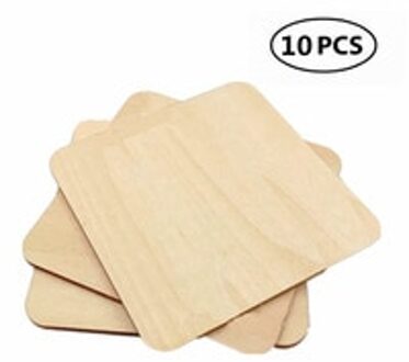 10 Stuks 80 Mm 3.14 Inch Blank Ronde Hoek Vierkante Houten Stukken Onvoltooide Ongeverfd Hout Lakens Voor Hout Diy Craft carving