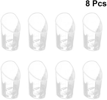 10 Stuks 80Ml Mini Dessert Cups Clear Schuine Voorgerecht Cup Jelly Pudding Mousse Cup