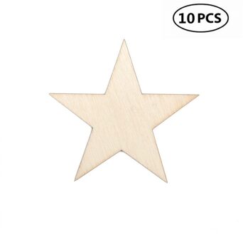 10 Stuks 80Mm 3.14Inch Big Size Houten Ster Houten Accessoires Houten Craft Supplies Kerst Ster Uitsparing Vorm Foto props